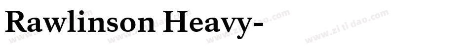 Rawlinson Heavy字体转换